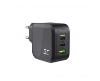 Green Cell GC PowerGaN 65W Charger (2x USB-C Power Delivery, 1x USB-A compatible with Quick Charge 3.0)