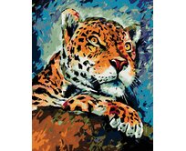 Zuty - Malování podle čísel - ČÍHAJÍCÍ GEPARD 40x50 cm vypnuté plátno na rám