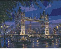 Zuty - Malování podle čísel - TOWER BRIDGE V NOCI 40x50 cm vypnuté plátno na rám