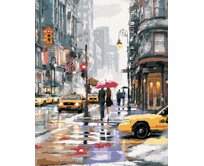 Zuty - Malování podle čísel - ŽLUTÉ TAXÍKY V NEW YORKU (RICHARD MACNEIL) 40x50 cm bez rámu a bez vypnutí plátna