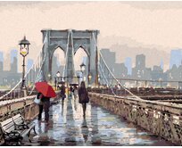 Zuty - Malování podle čísel - PROCHÁZKA PO BROOKLYN BRIDGE (RICHARD MACNEIL) 40x50 cm bez rámu a bez vypnutí plátna