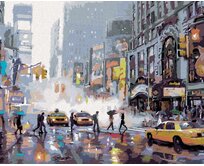 Zuty - Malování podle čísel - RUŠNÁ ULICE V NEW YORKU (RICHARD MACNEIL) 40x50 cm bez rámu a bez vypnutí plátna