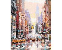 Zuty - Malování podle čísel - ULICE V NEW YORKU A ŽLUTÉ TAXÍKY (RICHARD MACNEIL) 40x50 cm bez rámu a bez vypnutí plátna