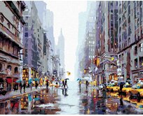 Zuty - Malování podle čísel - RUŠNÁ ULICE V NEW YORKU II (RICHARD MACNEIL) 40x50 cm bez rámu a bez vypnutí plátna