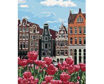 Zuty - Malování podle čísel - TULIPÁNY V AMSTERDAMU II 40x50 cm vypnuté plátno na rám