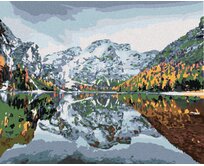 Zuty - Malování podle čísel - PRVNÍ SNÍH NA BRAIES LAKE 40x50 cm bez rámu a bez vypnutí plátna