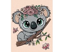 Zuty - Malování podle čísel - ROZTOMILÁ KOALA NA VĚTVI 40x50 cm bez rámu a bez vypnutí plátna