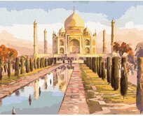 Zuty - Malování podle čísel - TAJ MAHAL A VÝCHOD SLUNCE 40x50 cm vypnuté plátno na rám