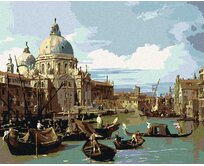 Zuty - Malování podle čísel - VSTUP DO CANAL GRANDE V BENÁTKÁCH (CANALETTO) 40x50 cm vypnuté plátno na rám