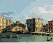 Zuty - Malování podle čísel - MOST RIALTO OD SEVERU (CANALETTO) 40x50 cm vypnuté plátno na rám