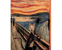 Zuty - Malování podle čísel - VÝKŘIK KOCOURA - INSPIRACE E. MUNCH 40x50 cm vypnuté plátno na rám