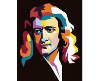 Zuty - Malování podle čísel - BAREVNÝ ISSAC NEWTON 40x50 cm bez rámu a bez vypnutí plátna