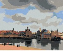 Zuty - Malování podle čísel - POHLED NA DELFT (J. VERMEER) 40x50 cm bez rámu a bez vypnutí plátna