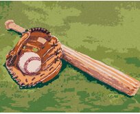 Zuty - Malování podle čísel - BASEBALL 40x50 cm vypnuté plátno na rám