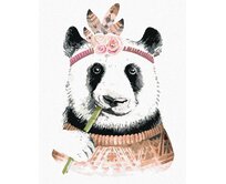 Zuty - Malování podle čísel - BOHO PANDA 40x50 cm vypnuté plátno na rám