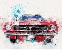 Zuty - Malování podle čísel - AUTO MUSTANG 40x50 cm vypnuté plátno na rám