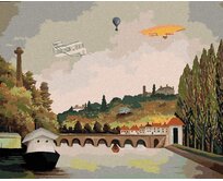 Zuty - Malování podle čísel - POHLED NA MOST V SEVRES A KOPCE CLAMART (HENRI ROUSSEAU) 40x50 cm bez rámu a bez vypnutí plátna