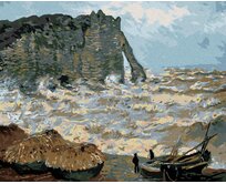 Zuty - Malování podle čísel - BOUŘLIVÉ MOŘE V ÉTRETAT (CLAUDE MONET) 40x50 cm vypnuté plátno na rám