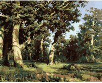 Zuty - Malování podle čísel - DUBOVÝ HÁJ (IVAN SHISHKIN) 40x50 cm bez rámu a bez vypnutí plátna