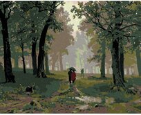 Zuty - Malování podle čísel - DÉŠŤ V DUBOVÉM LESE (IVAN SHISHKIN) 40x50 cm vypnuté plátno na rám