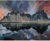 Zuty - Malování podle čísel - HORA VESTRAHORN NA ISLANDU 40x50 cm bez rámu a bez vypnutí plátna