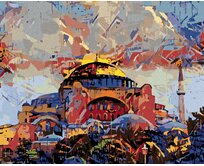 Zuty - Malování podle čísel - MUZEUM HAGIA SOPHIA V ISTANBULU 40x50 cm bez rámu a bez vypnutí plátna