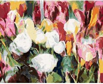 Zuty - Malování podle čísel - PLNO RŮŽÍ A TULIPÁNŮ 40x50 cm bez rámu a bez vypnutí plátna