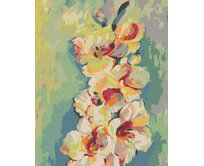 Zuty - Malování podle čísel - ŽLUTÁ GLADIOLA 40x50 cm bez rámu a bez vypnutí plátna