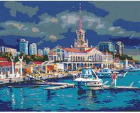 Zuty - Malování podle čísel - PŘÍSTAV V SOCHI 40x50 cm bez rámu a bez vypnutí plátna