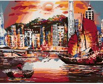 Zuty - Malování podle čísel - HONG KONG 40x50 cm bez rámu a bez vypnutí plátna