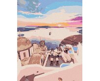 Zuty - Malování podle čísel - BAREVNÉ SANTORINI 40x50 cm vypnuté plátno na rám