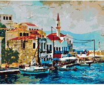 Zuty - Malování podle čísel - KRÁSNÉ KASTELORIZO BAY V ŘECKU 40x50 cm bez rámu a bez vypnutí plátna