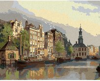 Zuty - Malování podle čísel - POHLED NA MINCOVNU V AMSTERDAMU 40x50 cm vypnuté plátno na rám