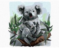 Zuty - Malování podle čísel - KOALA A JEJÍ DÍTĚ 40x50 cm bez rámu a bez vypnutí plátna