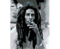 Zuty - Malování podle čísel - KOUŘÍCÍ BOB MARLEY 40x50 cm bez rámu a bez vypnutí plátna