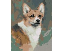 Zuty - Malování podle čísel – WELSH CORGI PEMBROKE (JIM KILLEN) 40x50 cm bez rámu a bez vypnutí plátna