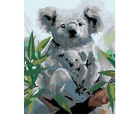 Zuty - Malování podle čísel - KOALA S MLÁDĚTEM 40x50 cm vypnuté plátno na rám