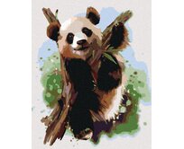 Zuty - Malování podle čísel - PANDA NA VĚTVI 40x50 cm bez rámu a bez vypnutí plátna