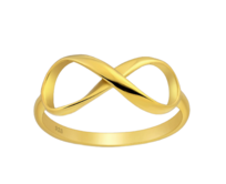 Bangles.cz Prsten Infinity gold stříbro 925 Velikost: 6 - 1,6 cm (EU 51 - 53) 2844/6 zlatá, 6 - 1,6 cm (EU 51 - 53), stříbro