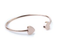 Bangles.cz Náramek chirurgická ocel Pure heart rose gold 346 růžově zlatá, 14 - 17 cm, chirurgická ocel