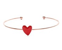 Bangles.cz Náramek chirurgická ocel Blush Heart rose gold Velikost: Obvod ruky 17.5 cm - 23 cm růžově zlatá, Obvod ruky 17.5 cm - 23 cm, 17 - 20 cm, chirurgická ocel