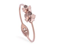 Bangles.cz Náramek chirurgická ocel Květy rose gold 981 růžově zlatá, 14 - 17 cm, chirurgická ocel