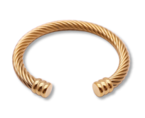 Bangles.cz Náramek Twist chirurgická ocel Gold 1430 zlatá, 14 - 17 cm, chirurgická ocel