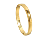 Bangles.cz Náramek chirurgická ocel Bangle wide gold 594 zlatá, 14 - 17 cm, chirurgická ocel