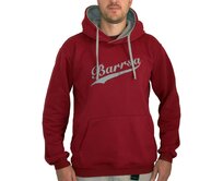 Pánská mikina s kapucí Barrsa Classic League Wine Red Vínová, 3XL, Bavlna