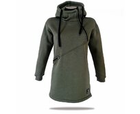 Dámská mikina s kapucí přes hlavu Barrsa Enigma Khaki Khaki, XL, Dlouhé, Bavlna