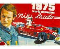 Plechová cedule Niki Lauda 1975 Velikost: A5 (20 x 15 cm) A5 (20 x 15 cm)