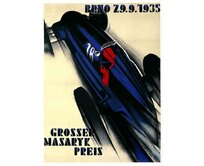 Plechová cedule Grand Prix 1935 Velikost: A5 (20 x 15 cm) A5 (20 x 15 cm)