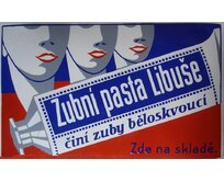 Plechová cedule Zubní pasta Libuše Velikost: A4 (30 x 20 cm) A4 (30 x 20 cm)