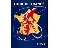 Plechová cedule Tour de France 1951 Velikost: A4 (30 x 20 cm) A4 (30 x 20 cm)